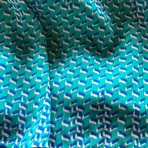 NY Collection blouson and tank style geometric print dress.  Size Large. - Picture 5 of 10